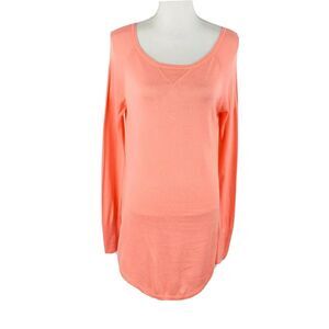 Ruby Moon Knit Boatneck Thermal Long Sleeve Sweater Blouse‎ Top S Small Thin